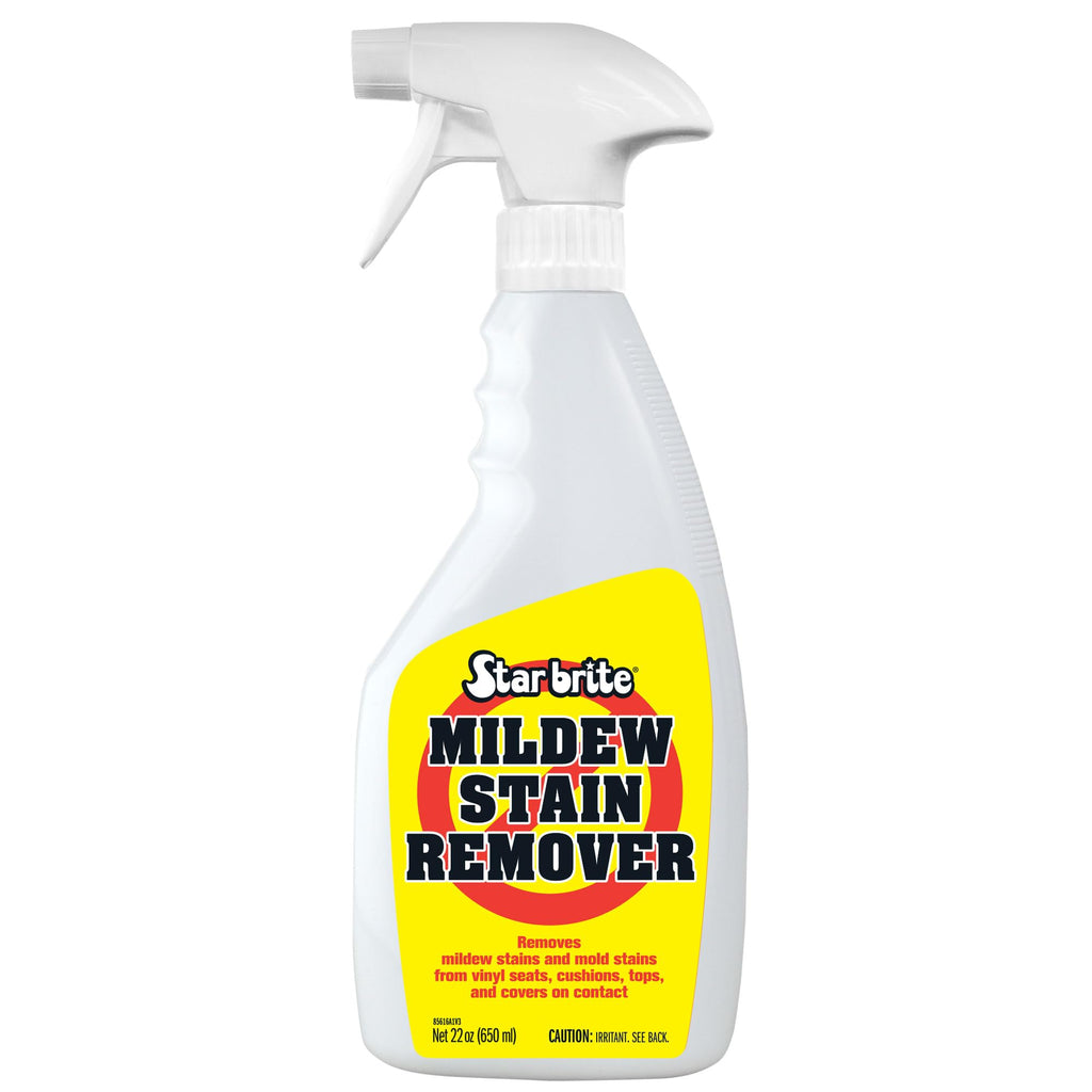 STAR BRITE Mold Stain & Mildew Stain Remover + Cleaner – Lifts Dirt & Removes Mildew Stains on Contact - 22 OZ Spray, clear (085616SS)