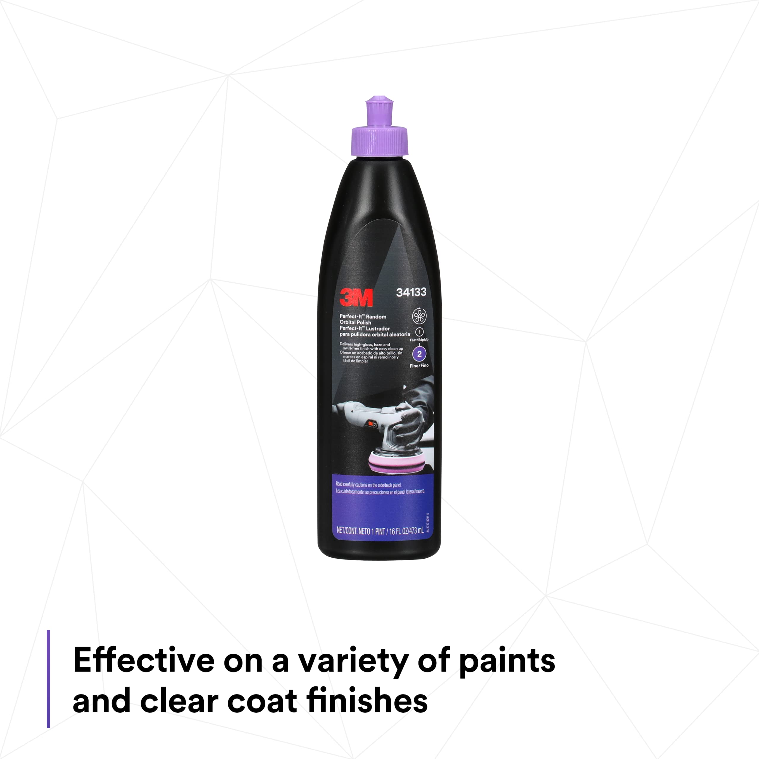 3M Perfect-It Random Orbital Polish, 34134, 1 Quart, Fast Cutting Polisher for Automotive Buffing & Polishing, High-Gloss Finish