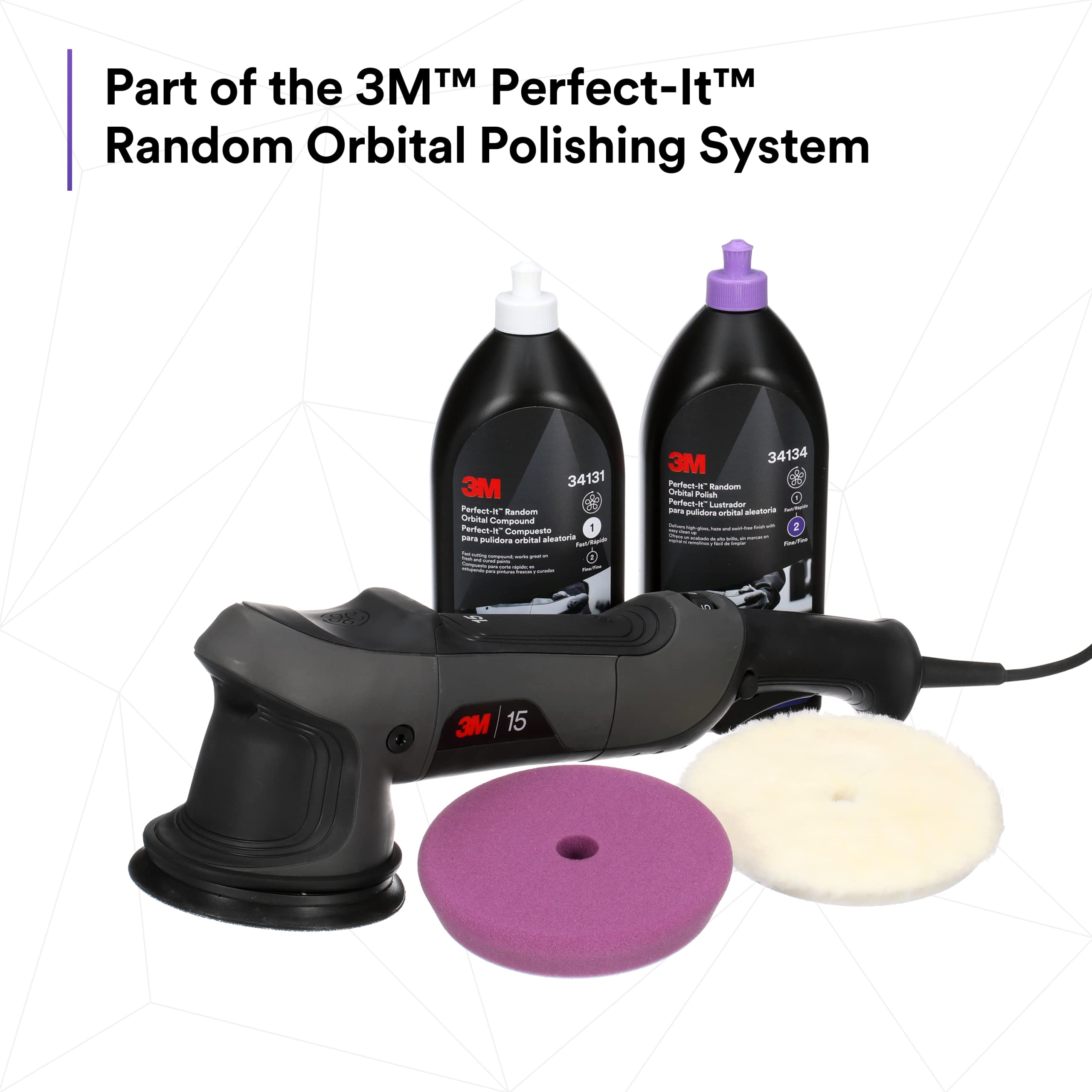 3M Perfect-It Random Orbital Polish, 34134, 1 Quart, Fast Cutting Polisher for Automotive Buffing & Polishing, High-Gloss Finish